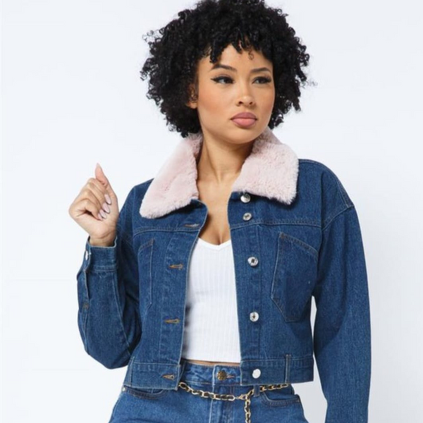 Fluffy Denim Jacket