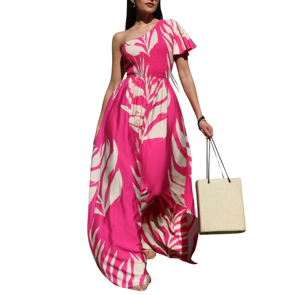 Smoke One Shoulder Maxxi Dress