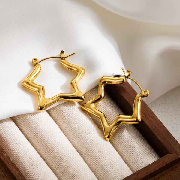 Gold Stars Earrings