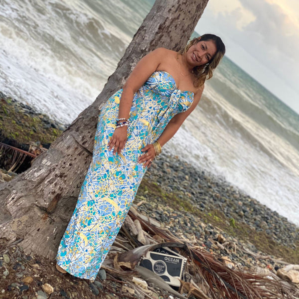 Mosaic Gold Maxi Dress