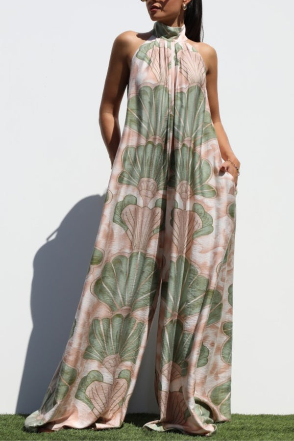 Seashells Olive Jumpsuit