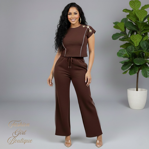 Valerie Brown Pant Set
