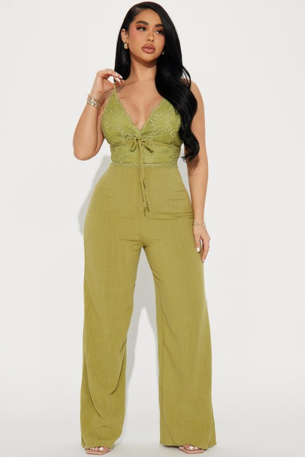 Olive Strap Jumpsuit