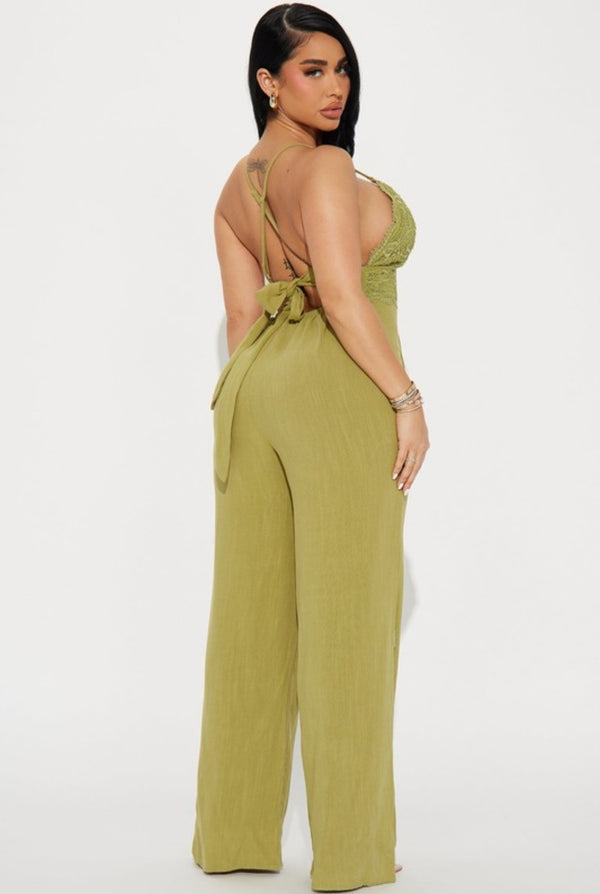 Olive Strap Jumpsuit