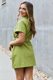 Olive Button Down Dress