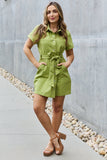 Olive Button Down Dress