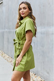 Olive Button Down Dress